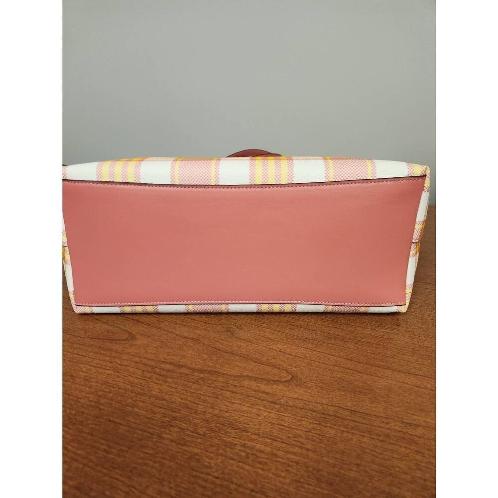 NWOT Coach Gallery Tote Bag With Garden Plaid Print (PF) - Picture 10 of 14